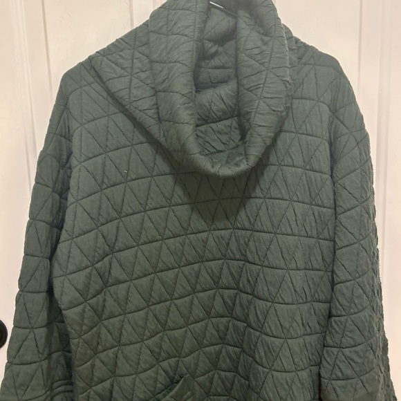 Gershon Bram Quilted Green Cowl Neck Tunic Dress MEDIUM - Picture 3 of 8
